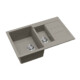 EVIDO Cubo 6S compact gránit mosogató 800x500 platina