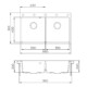 EVIDO Quadro 9 gránit mosogató, 860 x 510 mm, platina