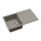 EVIDO Easy 45S gránit mosogató, 760 x 440 mm, platina