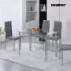 Berna 120 cm szögletes üveg étkezőasztal