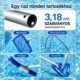 Teleszkópos rúd medence tisztító hálóhoz LMTH-01 2x180 cm, 0,8 mm, ezüst