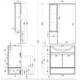 Bianca Plus 65 felsőszekrény, sonoma tölgy színben, jobbos nyitásirány