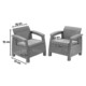 Corfu Relax duo cube kerti bútor garnitúra