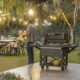 Patio cooler & Beverage cart grill asztal szürke