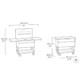 Patio cooler & Beverage cart grill asztal szürke