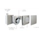 Aerauliqa QXD-80HT ventilátor, magas nyomásértékkel, utószellőztető és páraérzékelő funkcióval, beépített pillangószeleppel, WC csésze elszívásához