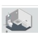 Aerauliqa QXD-80HT ventilátor, magas nyomásértékkel, utószellőztető és páraérzékelő funkcióval, beépített pillangószeleppel, WC csésze elszívásához