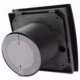 Cata UC-10 Silentis Hygro fekete ventilátor utószellőztető és páraérzékelő funkcióval, fordulatszám állítási lehetőséggel, dekoratív előlappal, pillangószeleppel