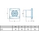 Cata UC-10 STD fekete ventilátor, pillangószeleppel