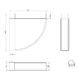 Elica - Lapos csatorna sarok 90° vízszintes 218x55 mm