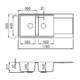 ELLECI - Mosogatótálca Easy 500 116x50 Granitek egymedence + csepptálca G39 Bianco soft