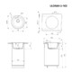 Ulgran U-102-308 Gránit Design Mosogatótálca - Egymedencés, Kerek, Szemcsés Fekete