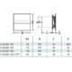 Cata E-100GT ventilátor üveg előlappal, utószellőztető funkcióval, fehér